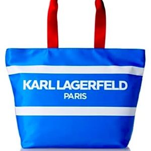 NWT KARL LAGERFELD PARIS LARGE BLUE TOTE BAG